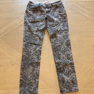 The Limited Black and Gray jeans Patterned Lace Paisley Denim Sz 6